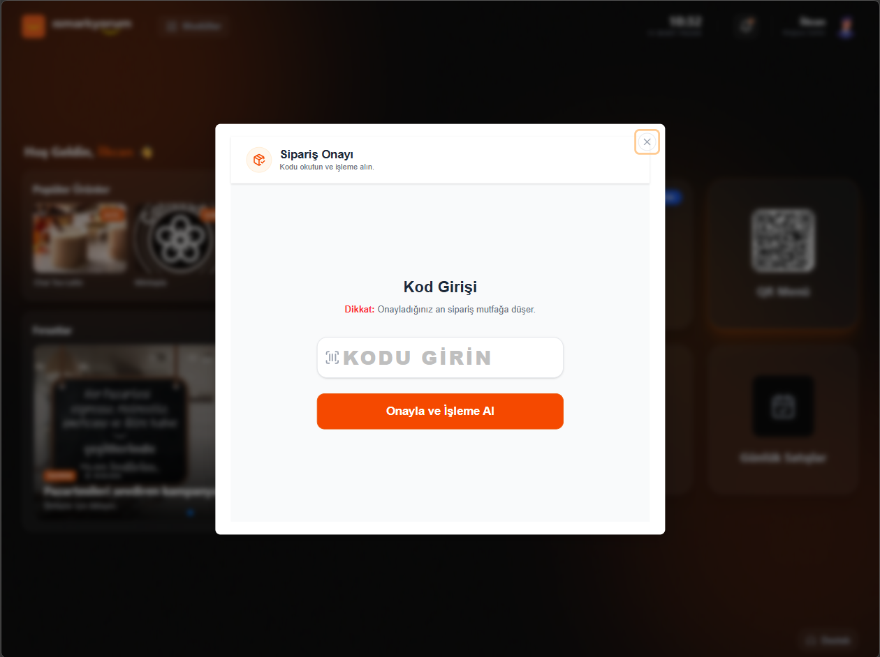 Sipariş Kabulü